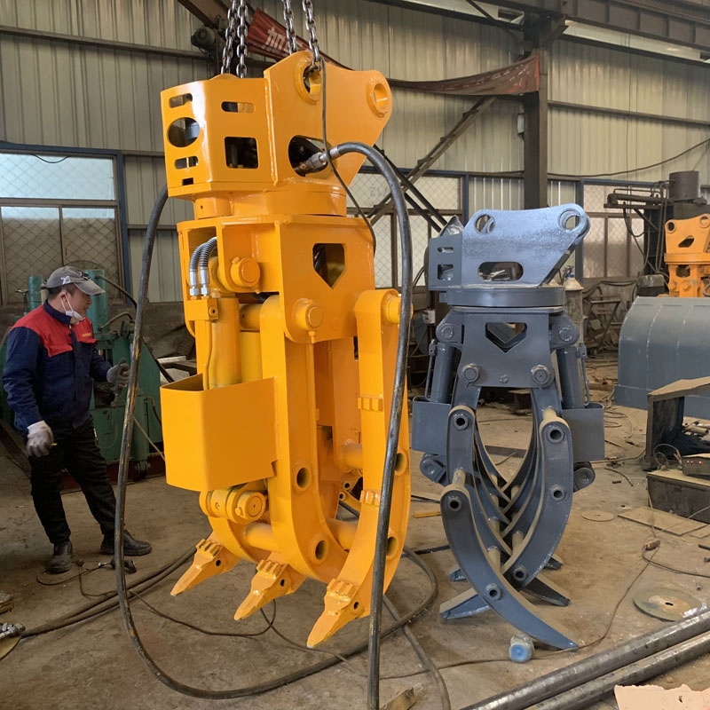 挖機(jī)旋轉(zhuǎn)抓鋼機(jī)